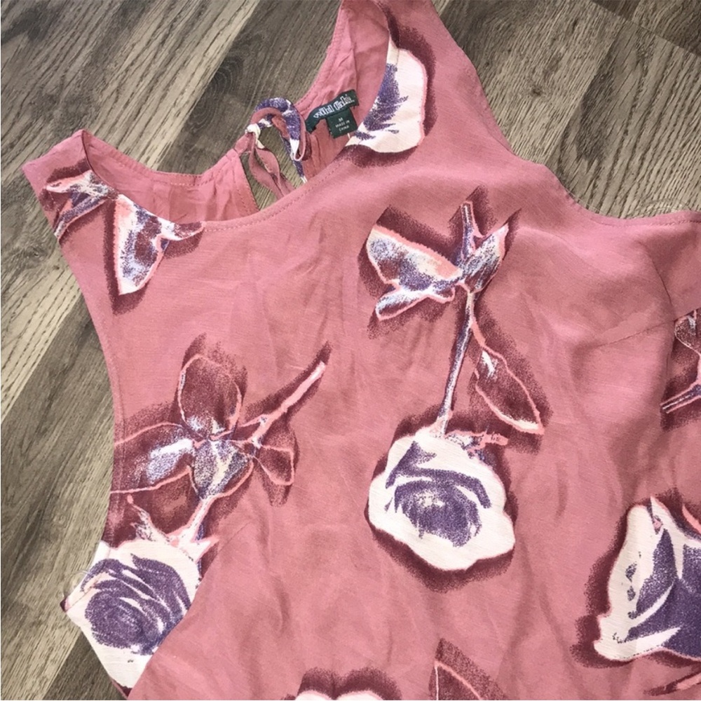 🆕 Wild Fable Floral Sleeveless Sheer Lined Mini Dress Mauve Blue Var Sizes | NWT - Picture 2 of 6